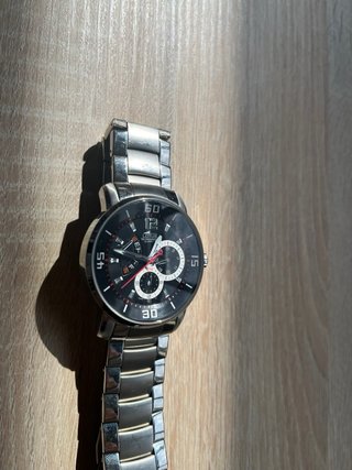 Reloj Lotus Caballero Negro y Plateado