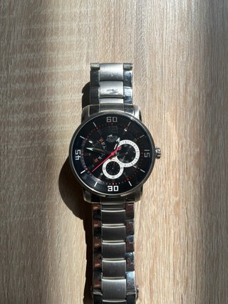 Reloj Lotus Caballero Negro y Plateado