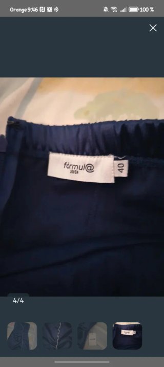 Vestido FORMAL azul sin tirantes