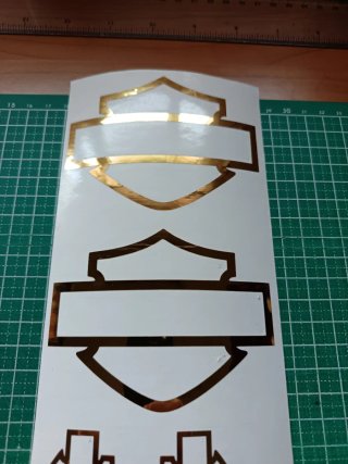 6 Pegatinas logo Harley Davidson para casco