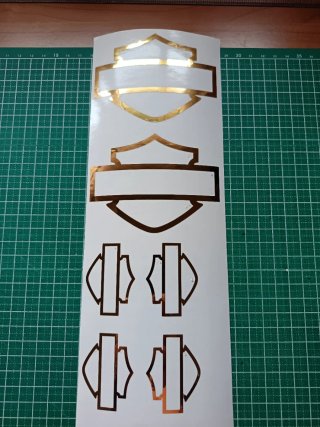 6 Pegatinas logo Harley Davidson para casco