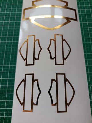 6 Pegatinas logo Harley Davidson para casco