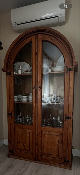 Vitrina Mexicana Madera Maciza Cristal