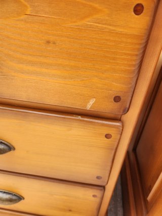 2 Mesitas de Noche Madera Cajoneras Antiguas