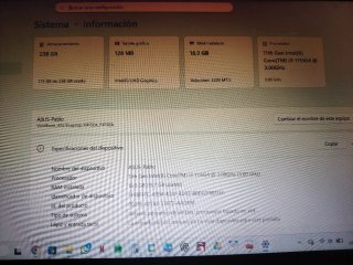 ASUS VivoBook X415EA i3 11ª 16GB RAM SSD