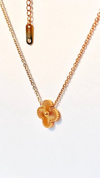 Elegante collar acero inoxidable chapado oro 18k