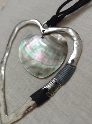 Conjunto bisutería marrón y plata