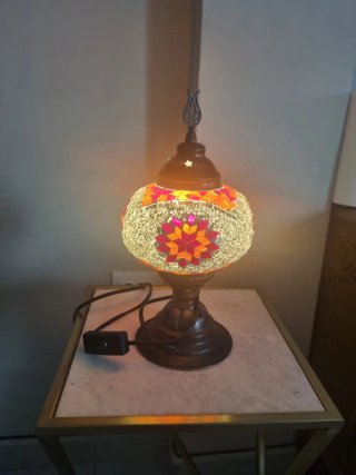 Lámpara turca mosaico cristal y metal