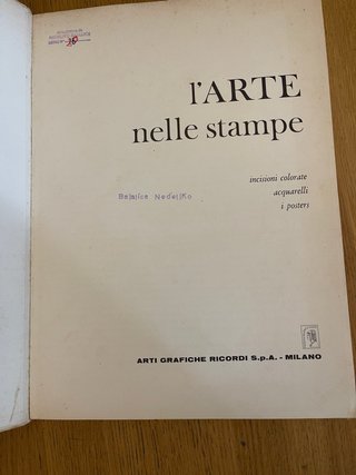 Libro illustrato l’arte nelle stampe.
