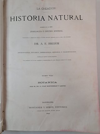 Lote 2 Libros Antiguos S. XIX - Historia Natural