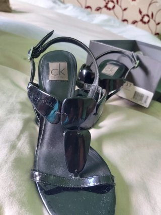 Sandalias Tacón Calvin Klein Negras