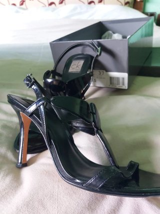 Sandalias Tacón Calvin Klein Negras