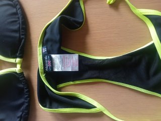 Costume da bagno donna nero e giallo