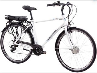 Bicicleta Eléctrica Blanca Retro Vintage 28 “
