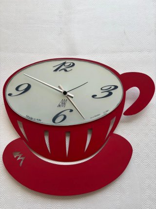 Reloj de pared Pausa Taza Roja