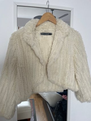 Chaqueta de fiesta blanco roto. Talla 48