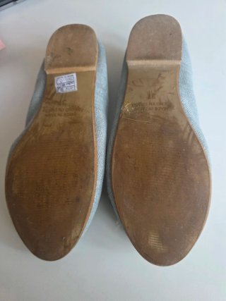Bailarinas Talla 37 Flores Grises/Plata