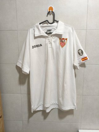 Camiseta Retro Sevilla FC Joma Blanca. Final UEFA