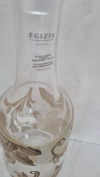 Set Egizia: Caraffa e 6 Bicchieri Liquore argento