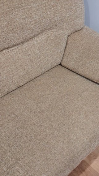 Sofá de 3 plazas plus beige y marrón