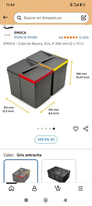 Scatole riciclaggio EMUCA 2x15L NUOVE inutilizzate