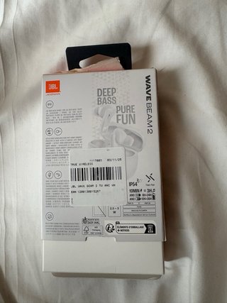 JBL Wave Beam 2 Auriculares Blancos Sin Usar