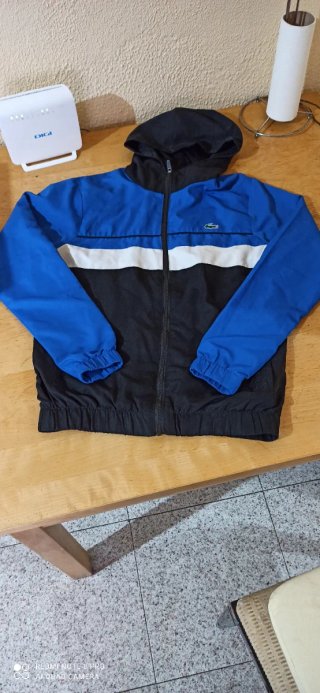 Chándal Lacoste Azul y Negro con Capucha