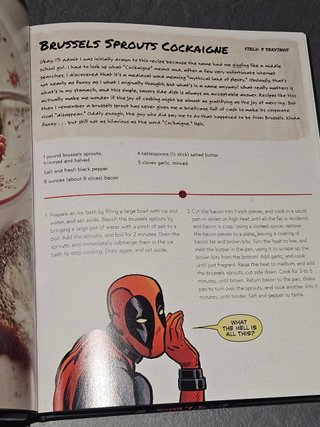 Deadpool "Cooking with Deadpool" recipes cookbook