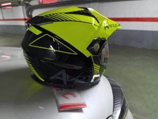 Casco Moto Aventure Amarillo Negro