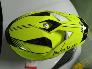 Casco Moto Aventure Amarillo Negro