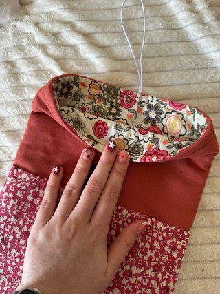 Funda libro/tablet tela hecha a mano