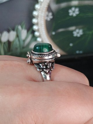 Anillo Malaquita Natural