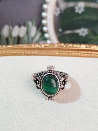 Anillo Malaquita Natural
