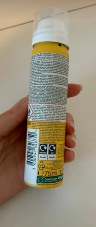 Crema-Bruma Garnier Vitamina C SPF 50+