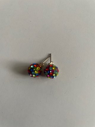 Pendientes Plata Multicolor Brillantes