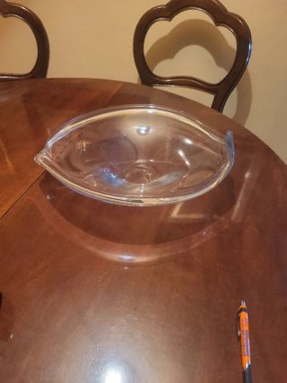 Centro de mesa de cristal transparente