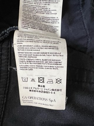 Pantaloni Armani Jeans Velluto Blu Taglia 32