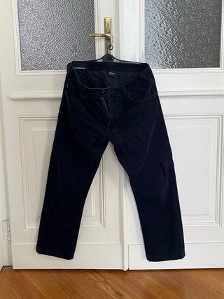 Pantaloni Armani Jeans Velluto Blu Taglia 32