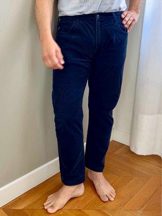 Pantaloni Armani Jeans Velluto Blu Taglia 32