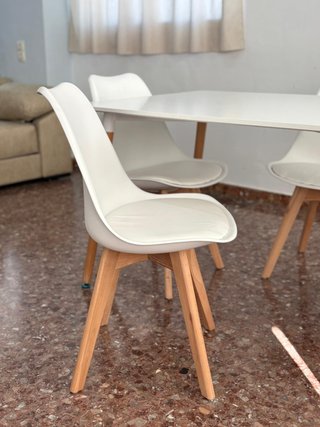 Mesa comedor blanco con 4 sillas ENVIO GRATIS