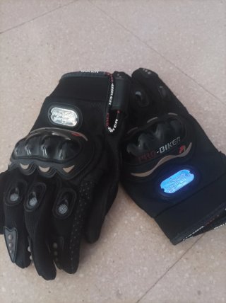 Guantes Moto PRO-BIKER Negros y Azules