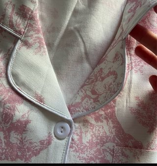 Pijama mujer rosa y blanco