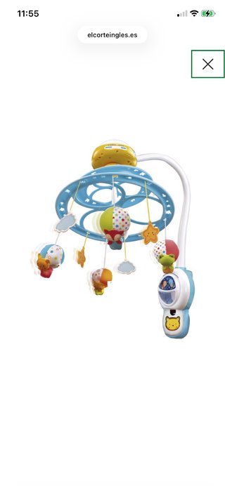 Móvil proyector cuna bebé con música y luces