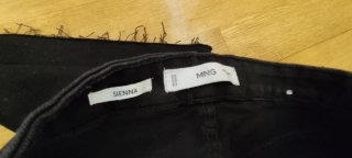 Pantalón vaquero negro flare mujer