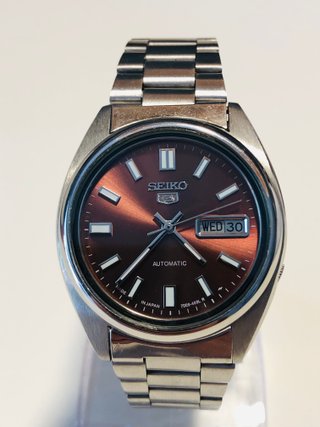 Reloj seiko 5 burgundy 7009 revisado nos - vintage