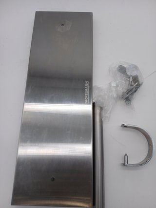 Fackelmann Jamonero Acero Inoxidable, Acero Inoxidable 49x34x16 cm, Base Antideslizante con Goma, Diseño Profesional y Minimalis