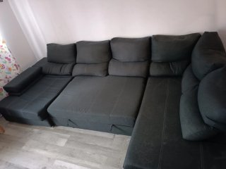 Sofá cama modular gris