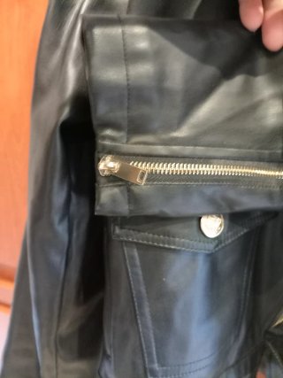 Cazadora Biker Polipiel Negra Tintoretto