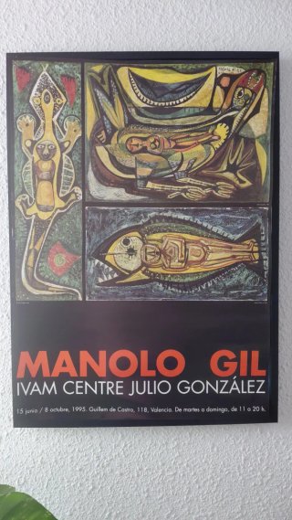 Cartel Manolo Gil IVAM 1995 Original Vintage
