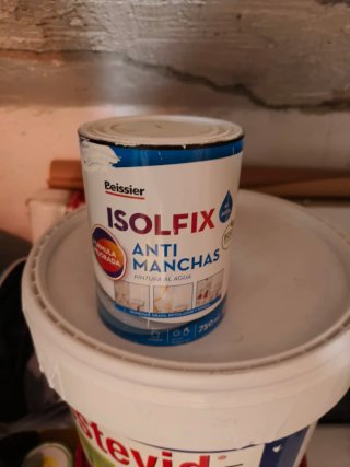 Bote Pintura Plástica Blanca Mate al 70% cantidad